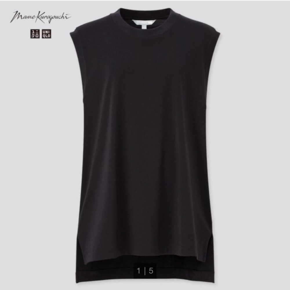 Uniqlo x Mame Kurogouchi AIRism Cotton Oversized Sleeveless T-Shirt size M